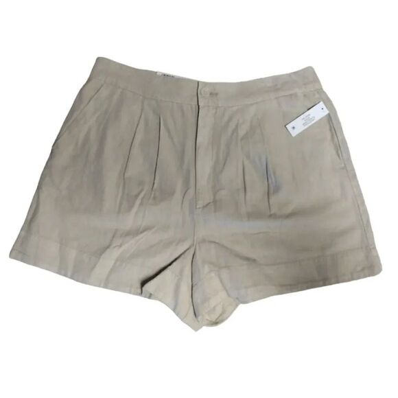 Joie Rainey Day Pleated Ultra High Rise Linen Shorts Large (12/ 14) NWT - Picture 3 of 15